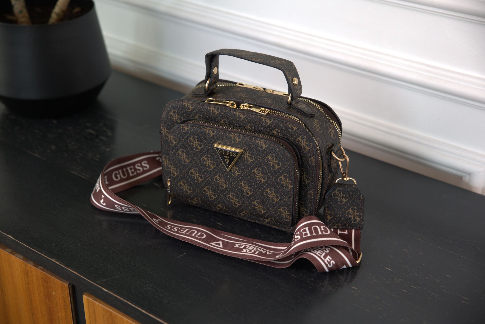 Guess 4G Logo Camera Bag, Brown